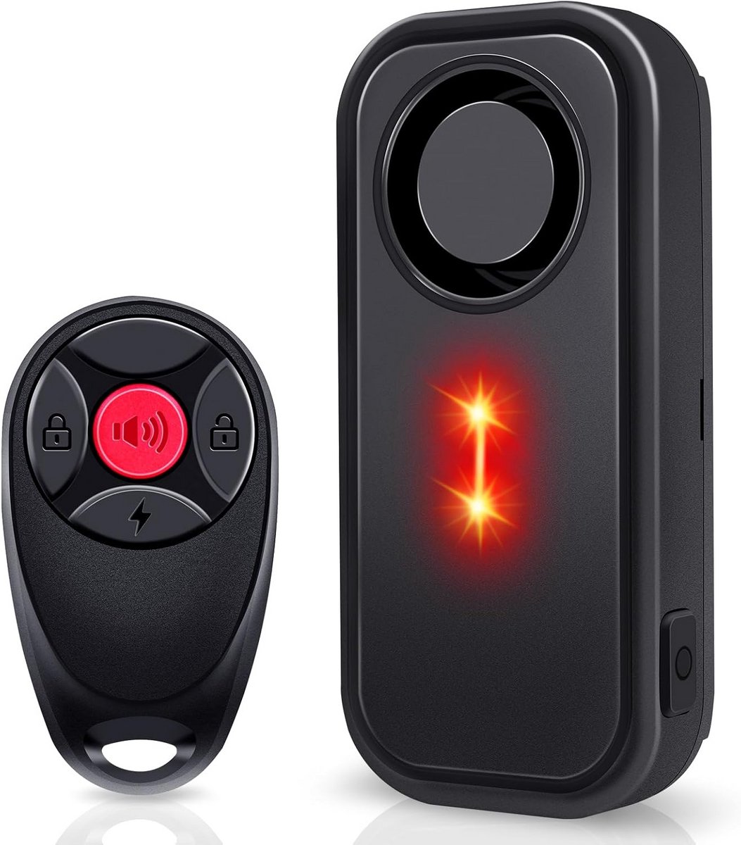 Draadloos Vibratiealarm met Rode LED voor Fiets, Auto en Motorfiets