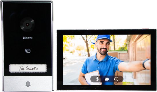 EZVIZ Smart Security Kit - H6C G1 3K Binnencamera + HP7 Videodeurbel - 360° Pan & Tilt - Patrol Mode & Human Detection - MicroSD & Cloud van Merkloos — afbeelding 3