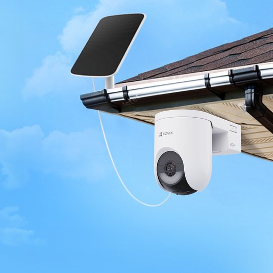 EZVIZ HB8 Lite Buitencamera + H6C 4K Beveiligingscamera - Incl. Zonnepaneel - 360° Pan & Tilt - Auto Zoom - Werkt met Google Assistant & Alexa - Draadloos van Merkloos — afbeelding 4