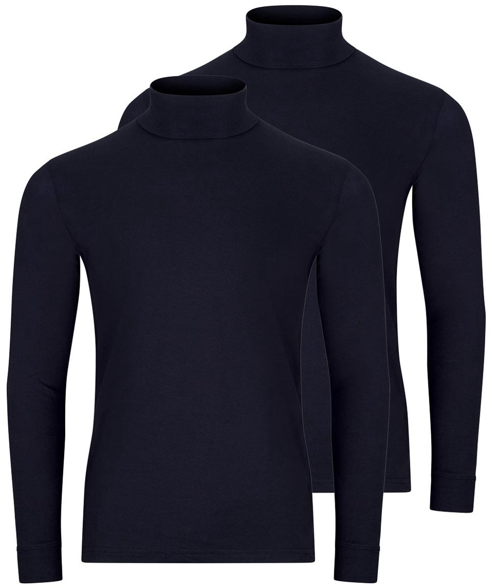 RAGMAN Heren shirt met rolkragen 2 pack Basic