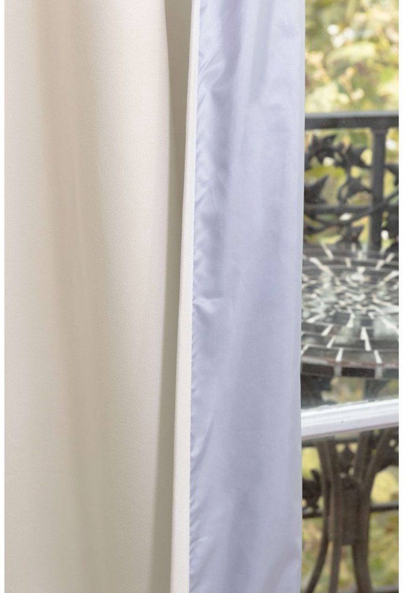 MOONDREAM ThermActiv® Winter+Zomer Thermisch Gordijn | Anti-Koude en Anti-Warmte Isolatie | Gepatenteerde Technologie | EU-fabricaat | Plooiband | Beige MC634 | 130 x 250 (BxH) cm