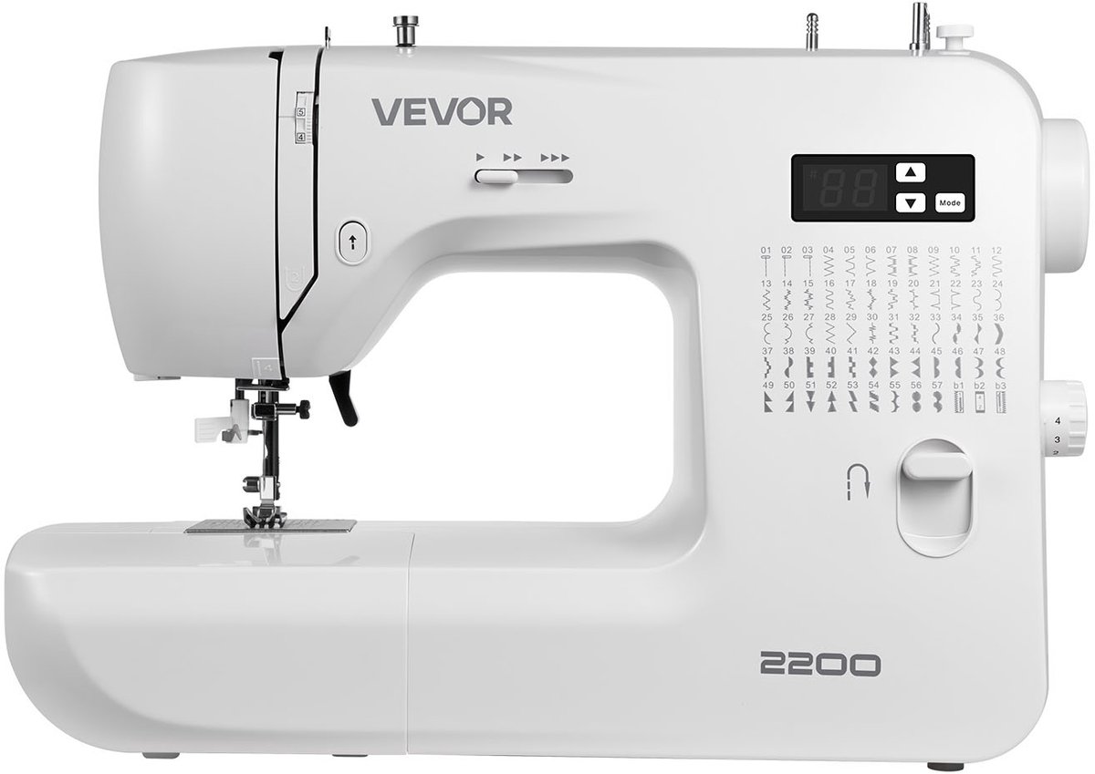 VEVOR Geautomatiseerde Naaimachine Digitale Naaimachine 60 Steektoepassingen