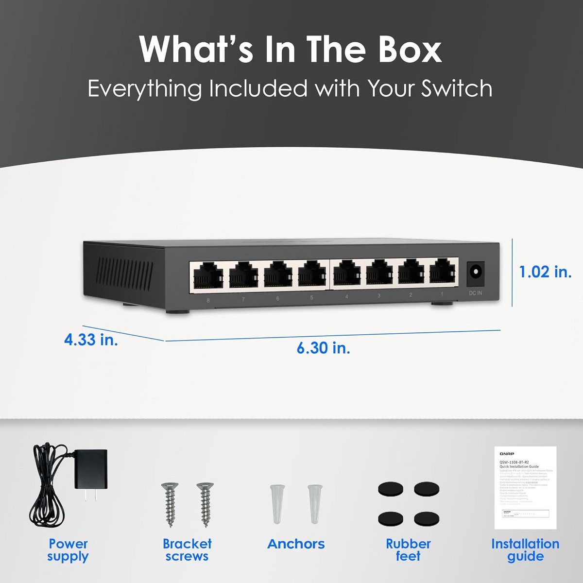 Onbeheerde 8-poorts 2.5GbE Netwerk Switch voor Thuis en Kantoor