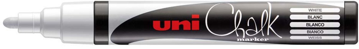 Krijtstift Uni-ball Chalk rond wit | Omdoos a 6 stuk | 6 stuks