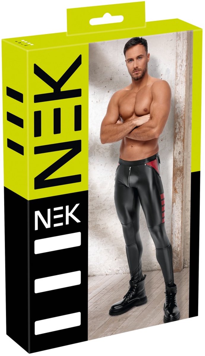 Matte Broek met Rode Accenten