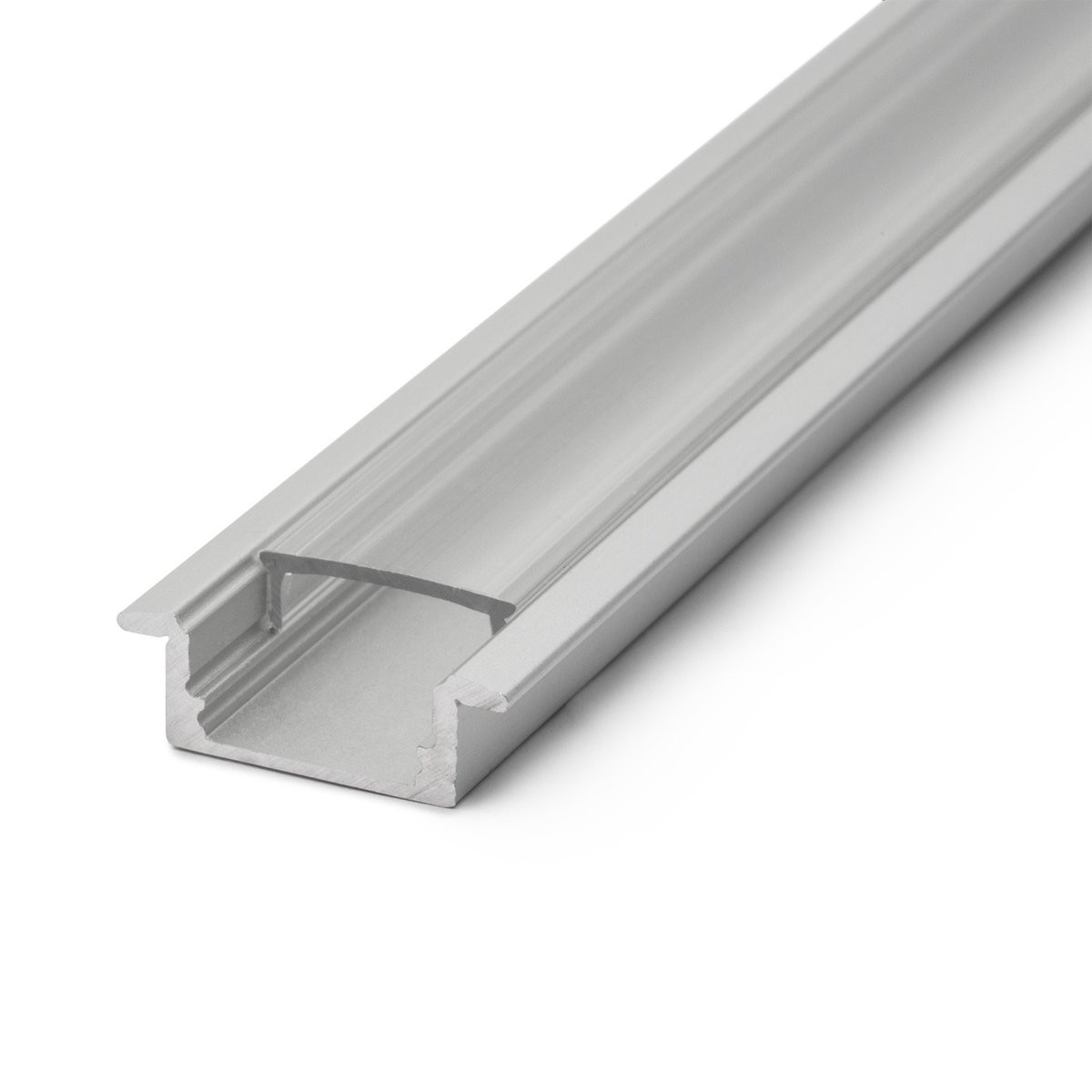 Afdekking voor LED Aluminium Profiel 41011A1 - Helder - 1 meter - Polycarbonaat - Geschikt voor LED Strips tot 15mm [41011T1]