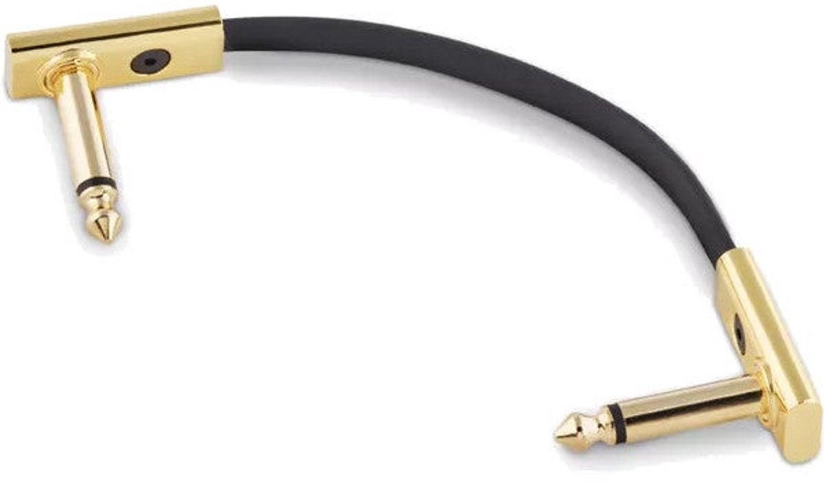 RockBoard Gold Series Flat Patch Cable zwart 10 cm