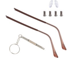 Allecto - Brilarm Vervangingsset - Reparatiekit voor Brillen - Inclusief Schroeven en Gereedschap - Geschikt voor Brillen en Zonnebrillen - Accesso...