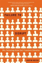 Boek met de titel 'Failure to Disrupt', met witte poppetjes op een oranje achtergrond. Tekst: 'FAILURE TO DISRUPT'.