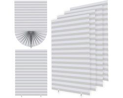 Verduisterende Gordijnen - Tijdelijke Raambekleding - Slaapkamer Privacy - Zelfklevend Zonder Boren - 60x150 cm Set - Wit