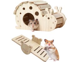 Huisje Slak Vorm - Knaagdier Verblijf - Spelen en Rusten - Veilig Afgeronde Hoeken