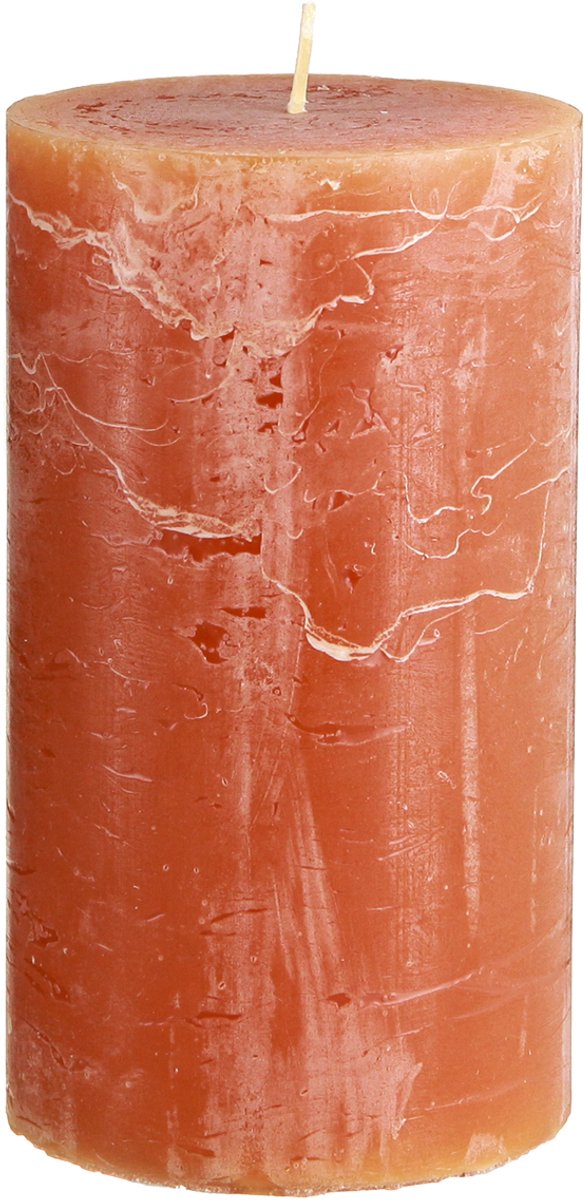 Viana Pilaarkaarsen, set van 2, donkeroranje, 85 x 150 mm, effen kleur, lang