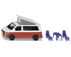 SIKU 1922, VW T6 California, schaal 1:50, metaal/kunststof, met beweegbaar dak & tuinset
