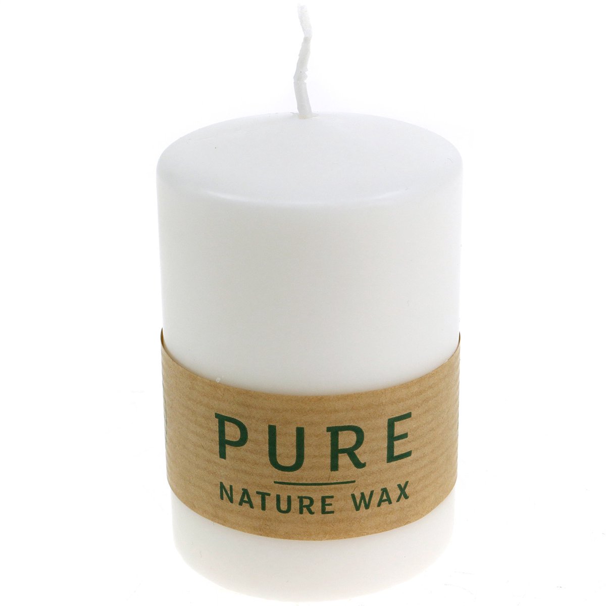 PURE Nature Safe Candle stompkaars stearine, koolzaadwas 90/60mm wit 1
