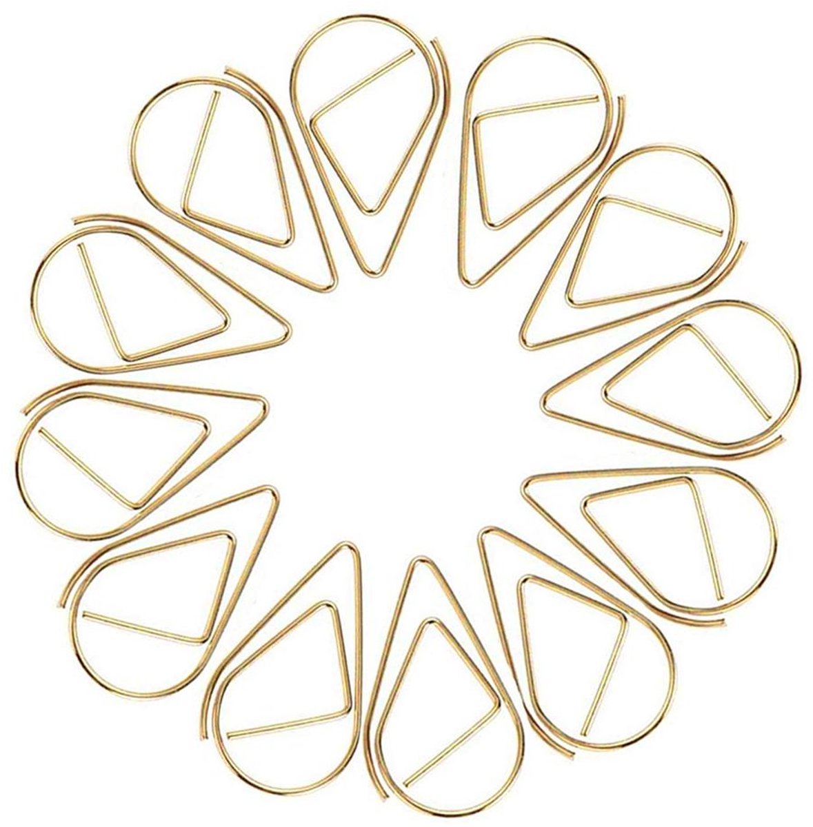 TuseRxln Paperclips - Kleine Formaat 0,8mm - Goudkleurig - 100 Stuks - Kantoor en Schoolgebruik