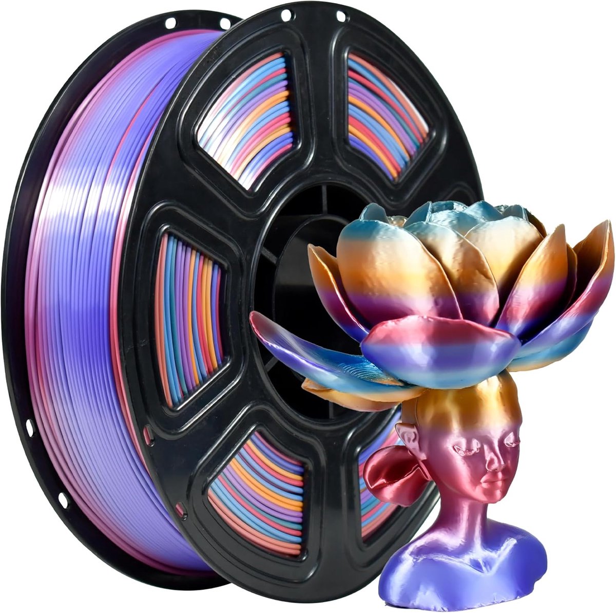 3D Printer Filament 1.75 mm Silk Kleurenwisselend PLA+ 1 kg Duurzaam Materiaal