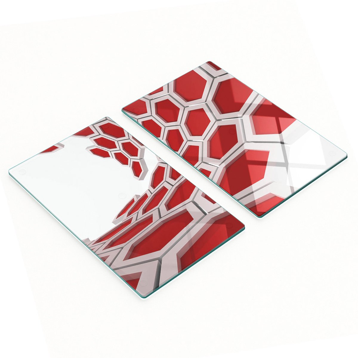 Multifunctionele decoratieve keukenplanken van gehard glas, 3D-formaat, 2x30x52 cm