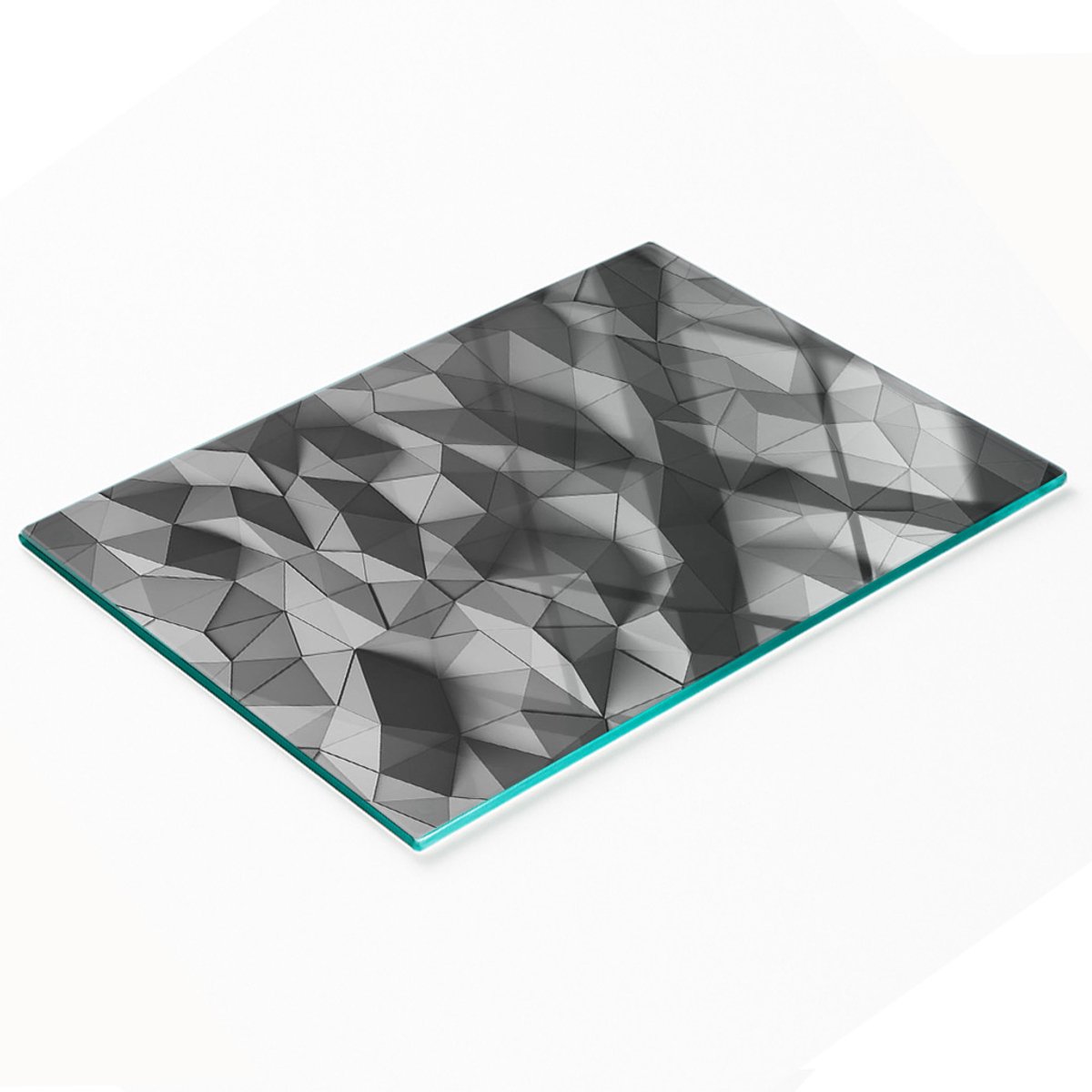 Snijplank van gehard glas met decoratieve 3D-afbeeldingen, 80x52 cm