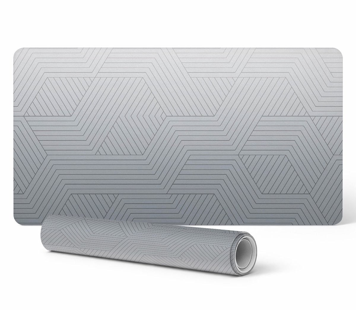 Designer laptop beschermmat met geometrische lijnen, 90x45 cm