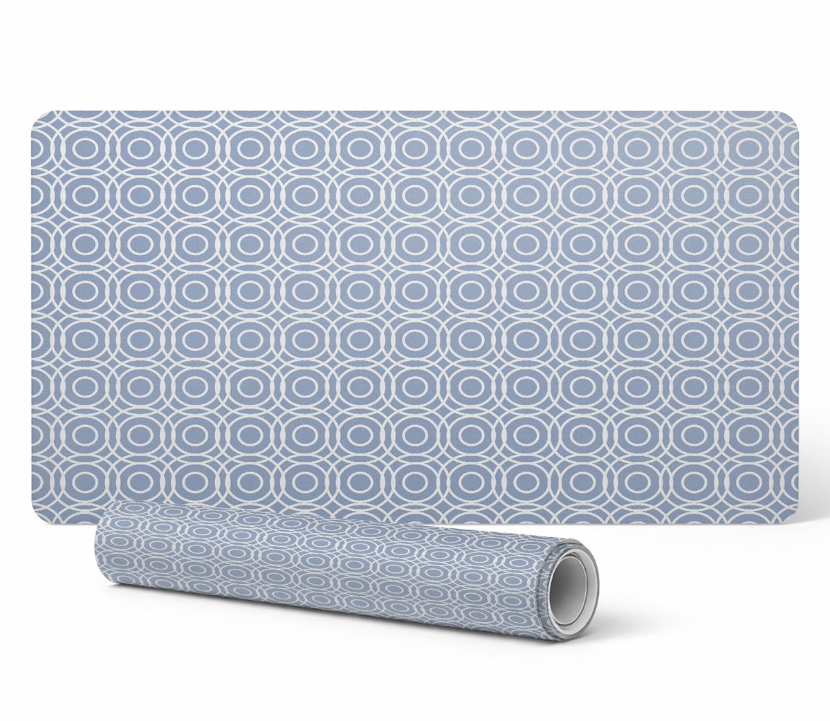 Designer laptop beschermmat met geometrisch cirkelpatroon, 90x45 cm