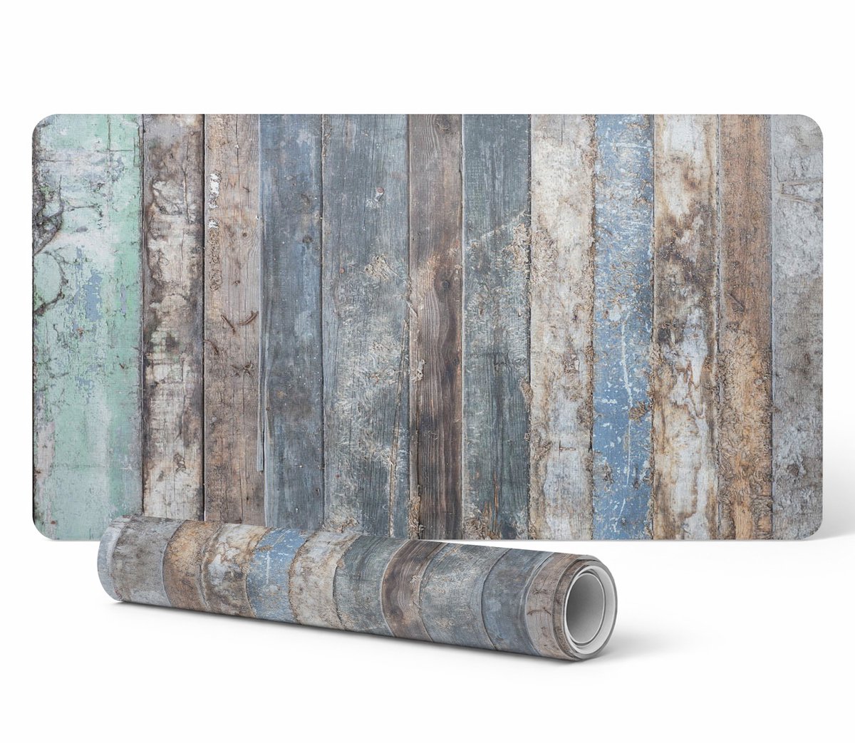 Gamingmuis- en toetsenbordmat, oude vintage planken, 120x60 cm