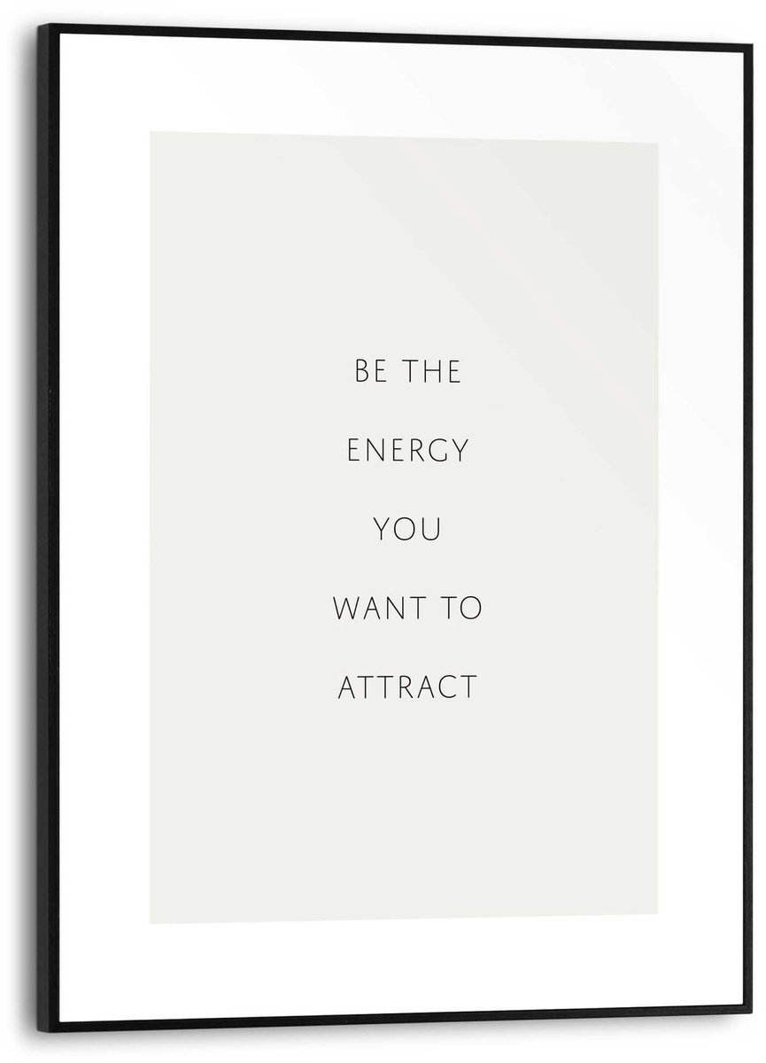 REINDERS Schilderij Energy - 40 x 30 - Hout - REINDERS Zwart-Wit Zwart
