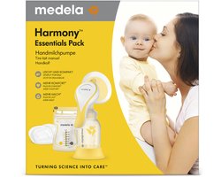 Medela Harmony Essentials Pack - Enkele Handkolf Set - Inclusief Medela Bewaarzakjes & Medela Ultra-Ademende Zoogkompressen