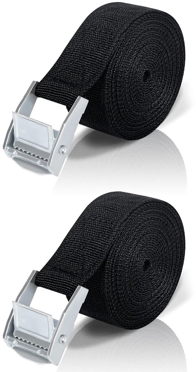 Set van 2 Ratchet Lashing Straps - Sterke Bevestigingsriemen - 1m Lengte
