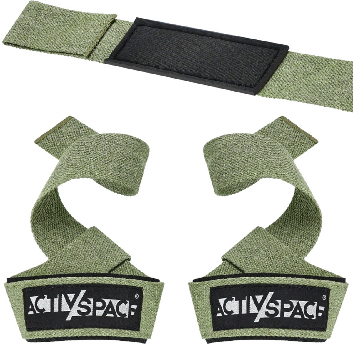 ACTIV SPACE - Trainingsriemen - Verbeterde Grip - 2 Stuks - Groen