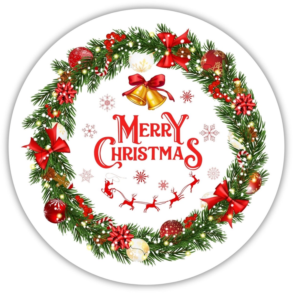 TopWosk - Kerststickers voor Kaarsen - 20 Stuks - 5cm