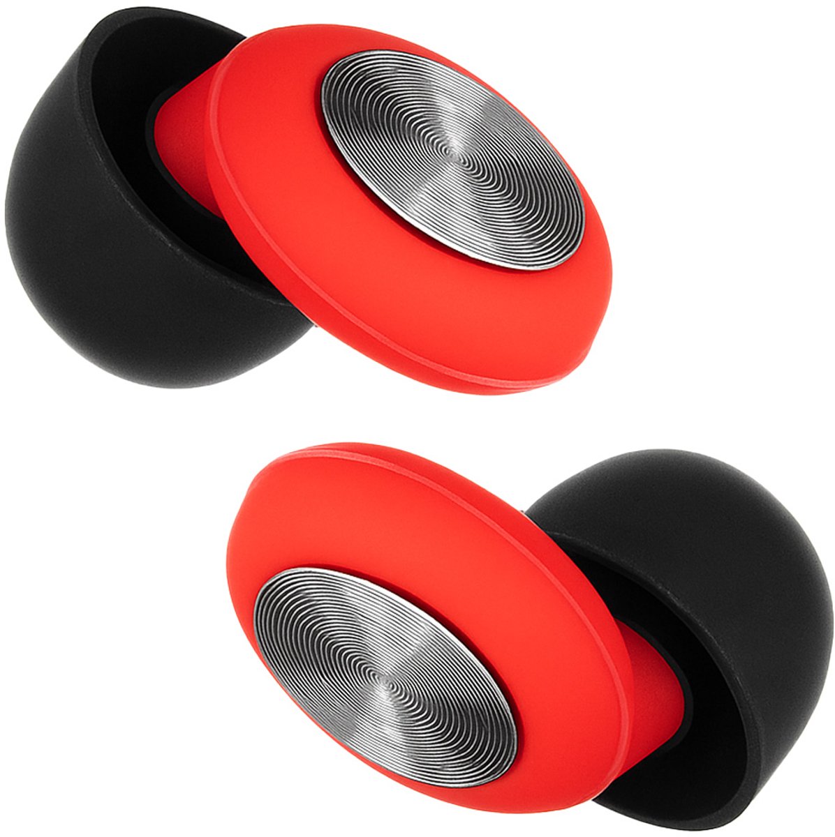EarPlug - Serie - Oordoppen - Czerwono-Srebrne - Silikon - 35 dB