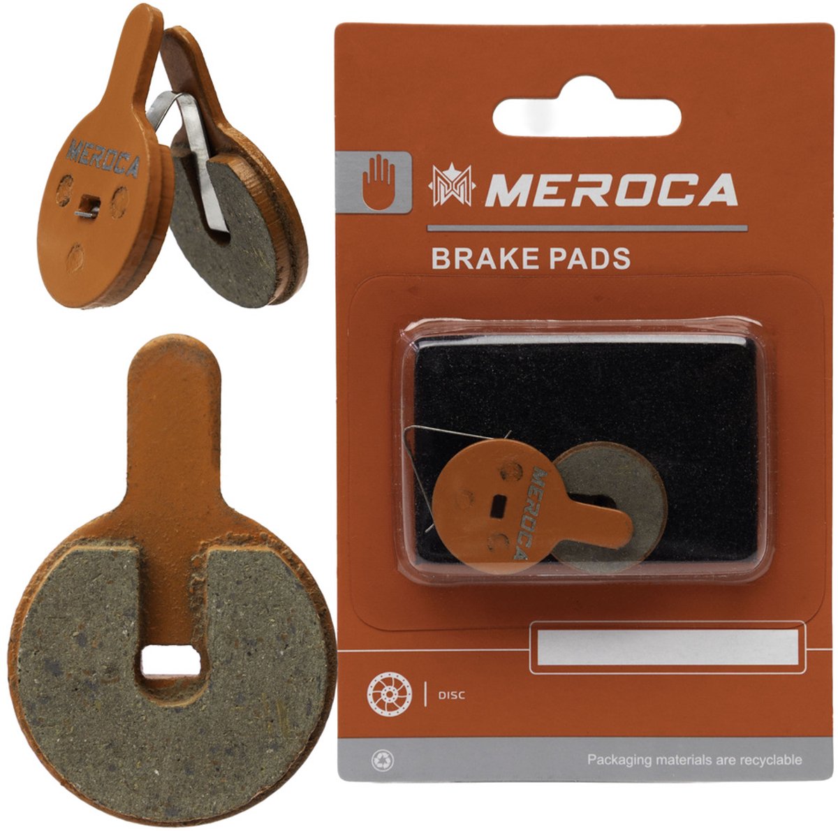 Meroca MS-07B Serie - Remblokken - Halve Metaal - Voor KUGOO, KUKIRIN G-Booster G2 Pro - Met Veren