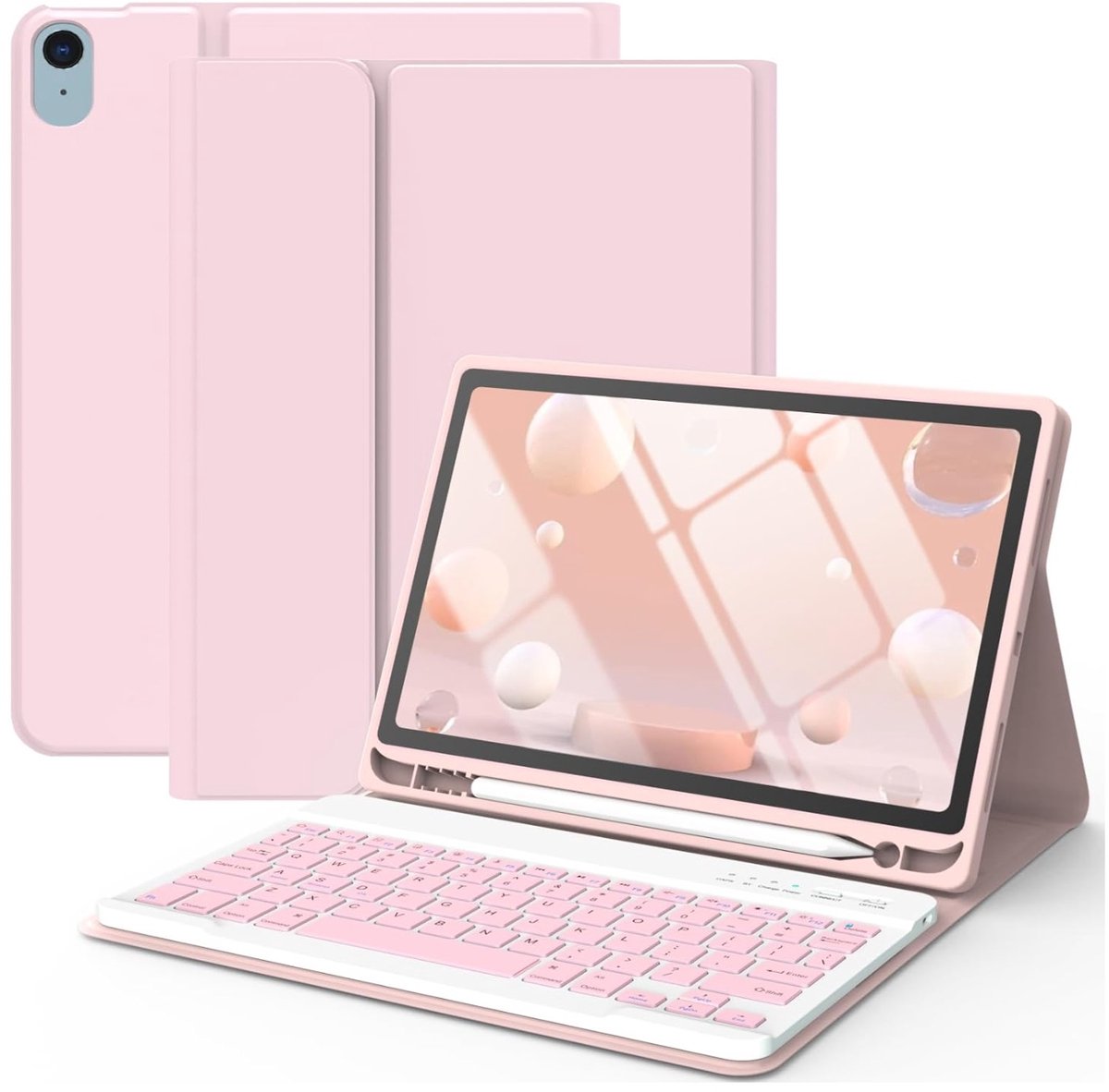 EtuiTab Serie - Tablethoes met Toetsenbord - Roze - Bluetooth - Magneet