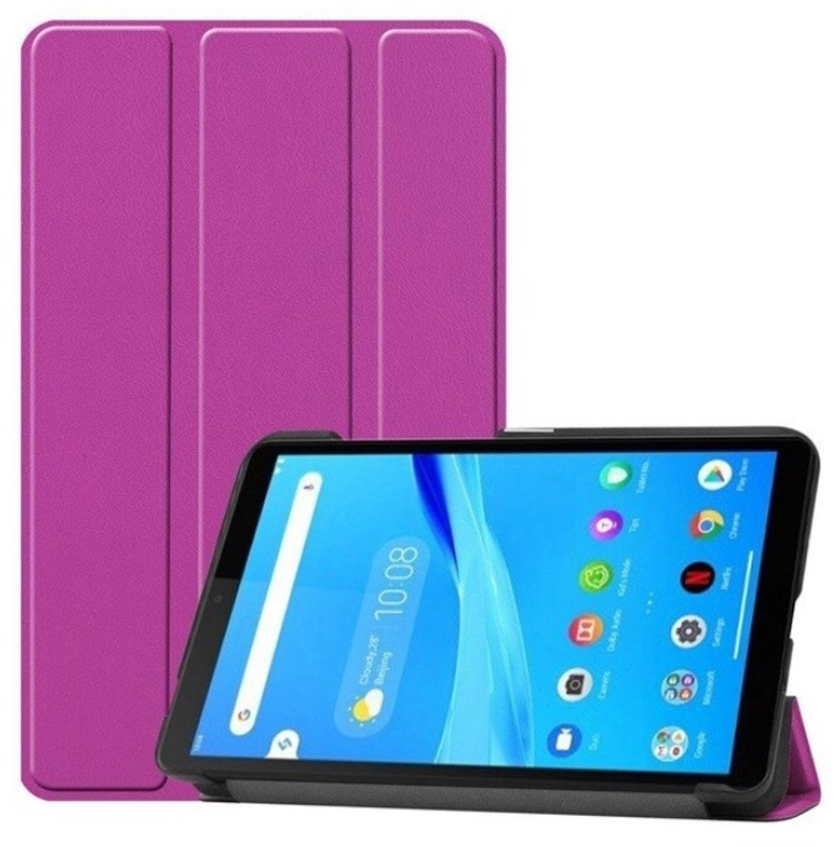 EtuiTab Lenovo Tab M7 - Tablethoes - Fiolet - Standaardfunctie - Magnetische Sluiting