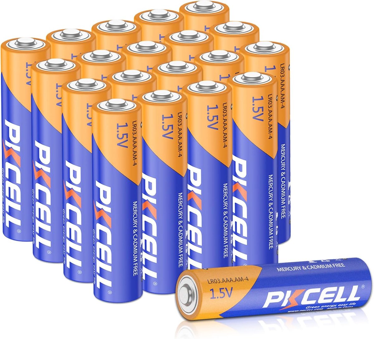Alkaline Batterijen - AAA LR03 - Apparaten Voeden - 10 Jaar Houdbaarheid - 20 Stuks - Wit