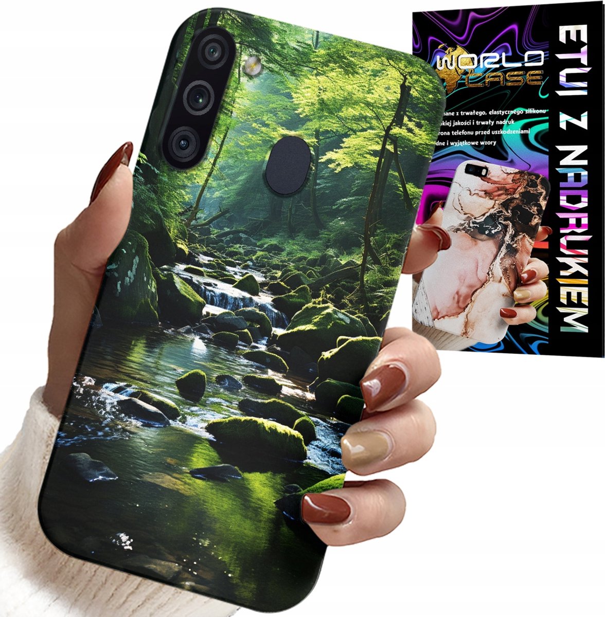 HOESJE VOOR SAMSUNG GALAXY A21 - NATUURLIJKE UITZICHTEN OP BOS, RIVIER EN BEK