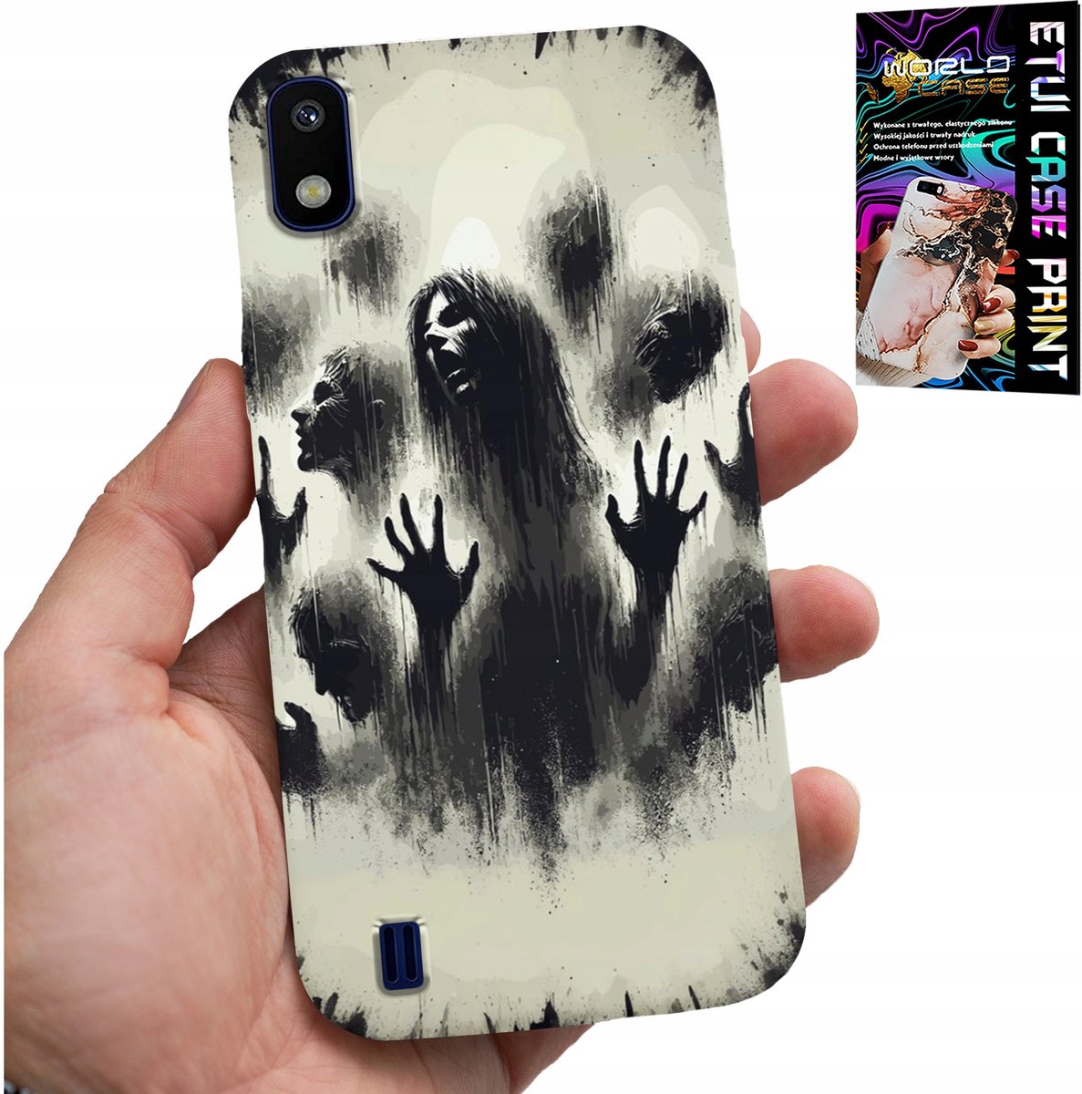 HOESJE VOOR SAMSUNG A10 - LIVING DEAD THE WALKING DEAD ZOMBI + GLAS