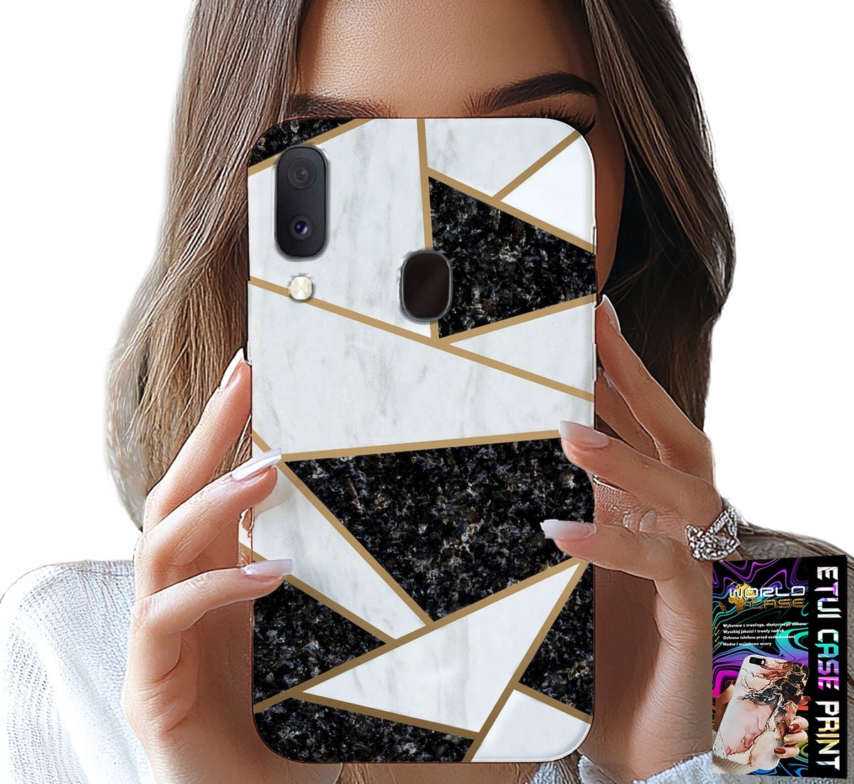 HOESJE VOOR SAMSUNG GALAXY A20E - ELEGANT EN MODIEUS ONTWERP HOESJE + GLAS