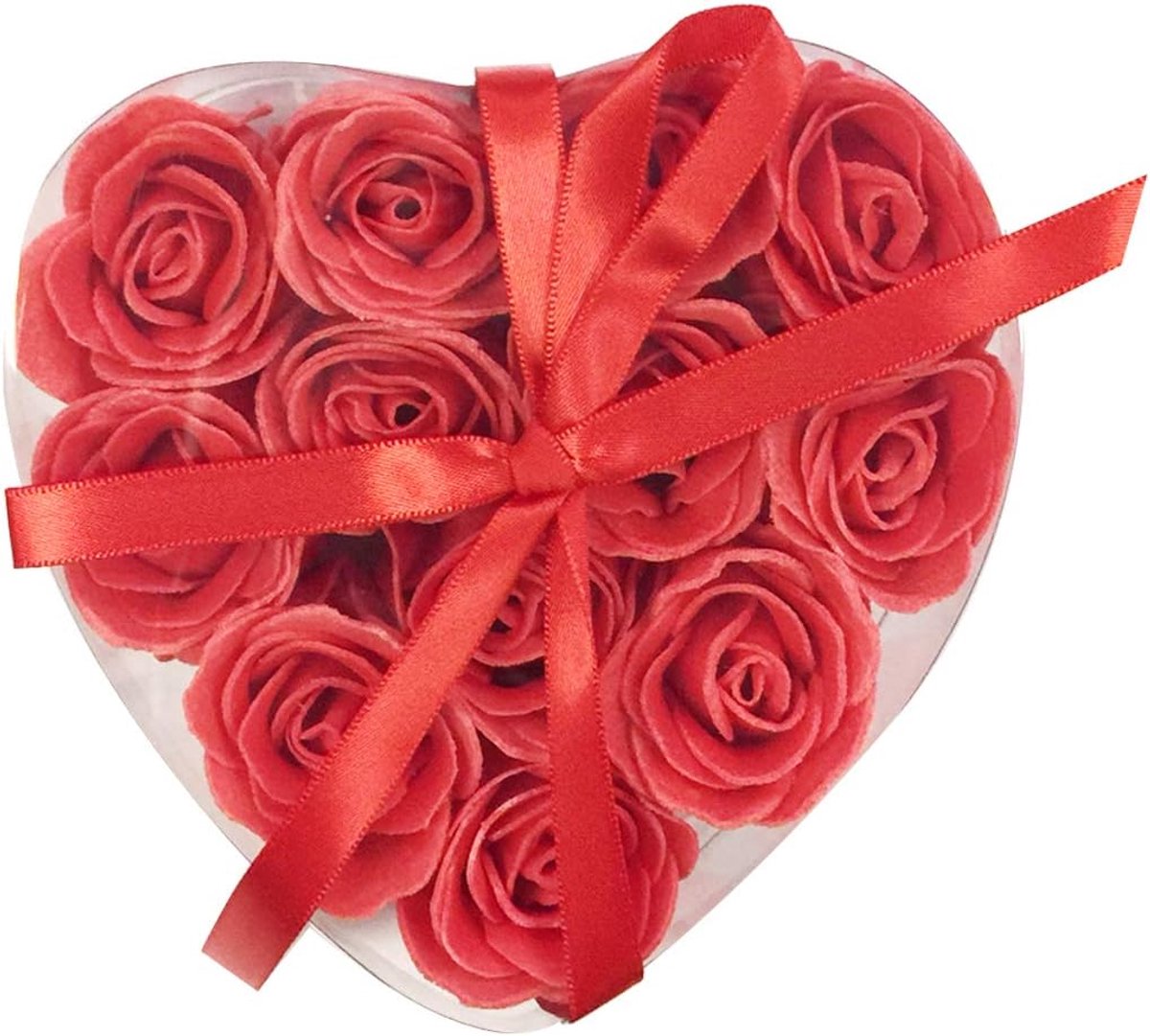 Rozen Zeepjes - Geur Zeepjes - Romantische Sfeer - Realistische Bloemvorm - 32cm Diameter - Rood
