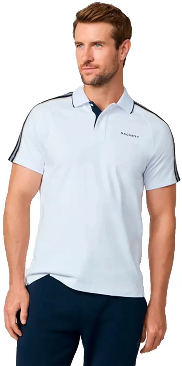 Hackett Hm5600121 Korte Mouw Poloshirt Wit S Man
