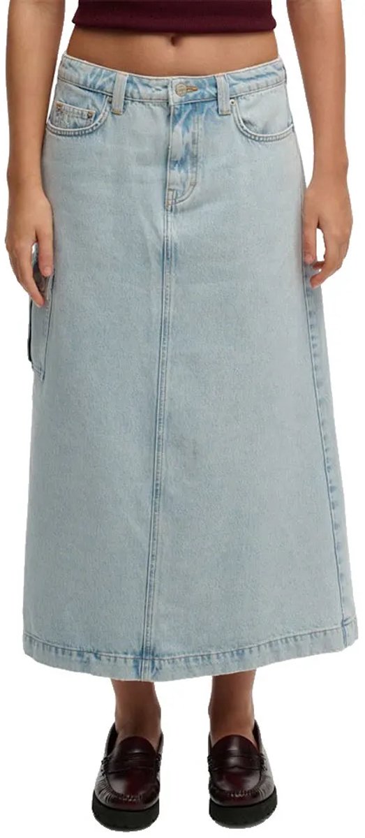 Superdry Cargo Maxi Lange Rok XS Vrouw Blauw