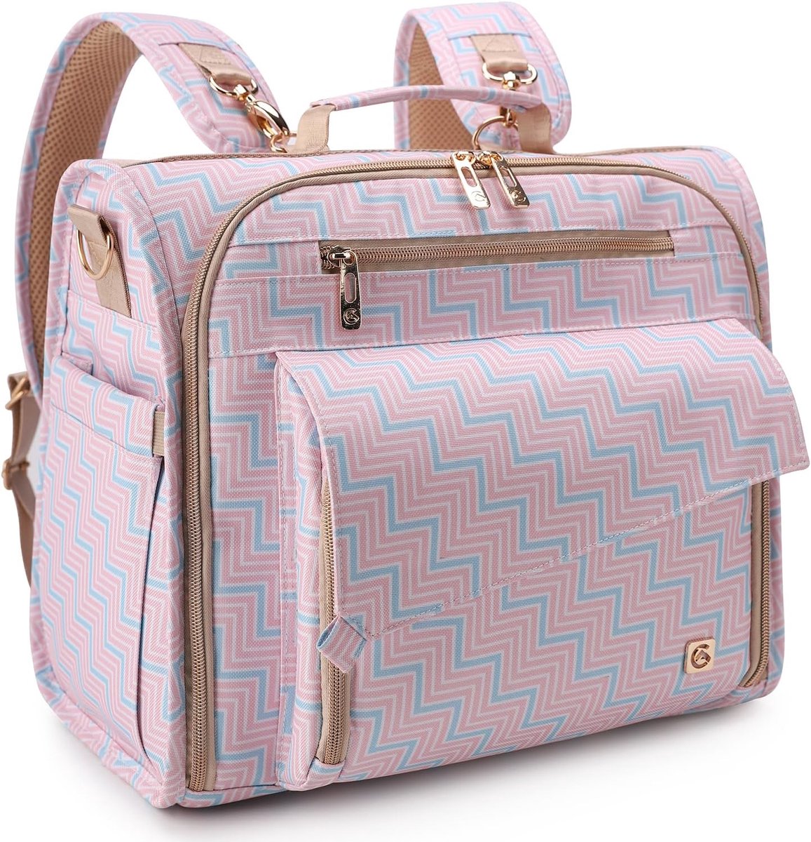 Luiertas Groot - Baby Tas - Kinderwagen Ondersteuning - Omvormbaar Ontwerp - 36x33x21cm