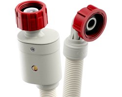 Fixem toevoerslang 2M Toevoerslang met waterslot - Aanvoerslang met aquastop geschikt voor wasmachine en vaatwasser voor alle merken met een schroefwartel aansluiting