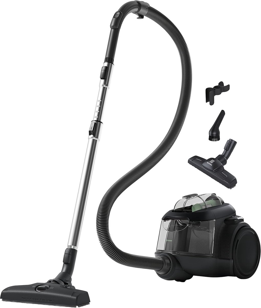 Stofzuiger Zonder Zak - Cilinder Stofzuiger - Vloeren Reinigen - Bagless System - 1.6 Liter Capaciteit - Zwart