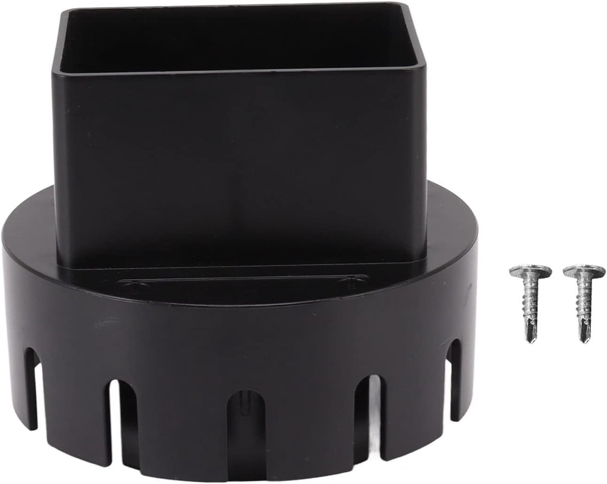 Regenpijp Adapter - Afvoer Connector - Dakgoot Reparatie - Inclusief Schroeven - 13 x 13 x
