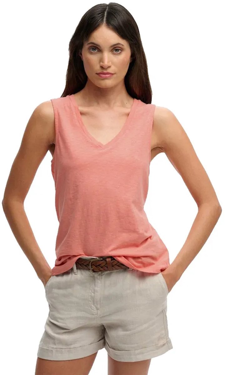 Superdry Studios Vee Mouwloze V-hals T-shirt XL Vrouw Roze