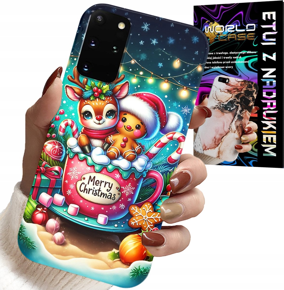 HOESJE VOOR SAMSUNG GALAXY S20 PLUS - RENDIER MET PEPERKOEK VROLIJK KERSTFEEST
