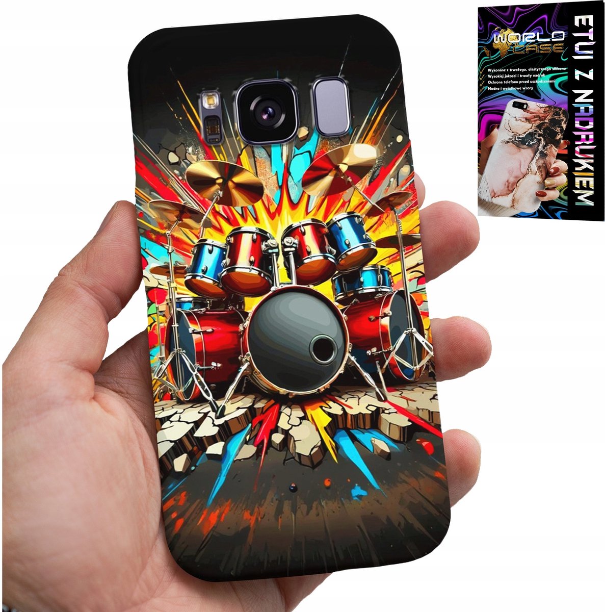 HOESJE VOOR SAMSUNG GALAXY S8 - ROCK DRUMS ROCK & ROLL + FILM