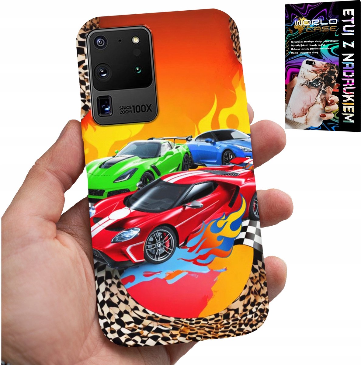 HOESJE VOOR SAMSUNG GALAXY S20 Ultra - VOOR KINDEREN, RACEAUTO'S + FILM