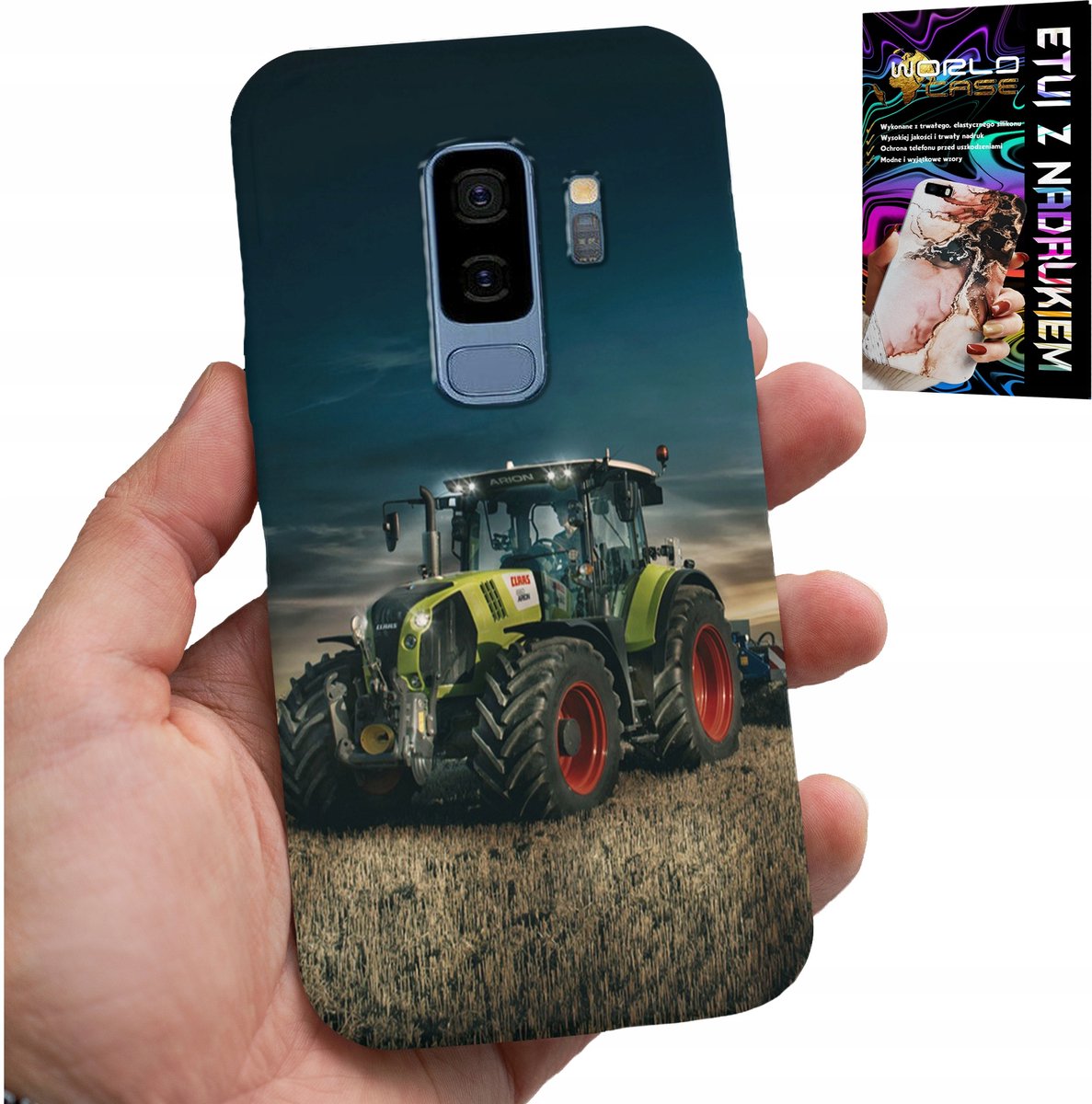 HOESJE VOOR SAMSUNG GALAXY S9 PLUS - TRACTOR, LANDBOUWTRACTOR, PATRONEN